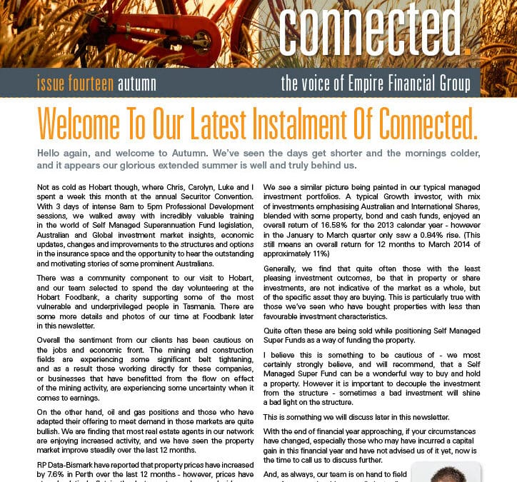 Newsletter Connected – Issue 14 Autumn 2014